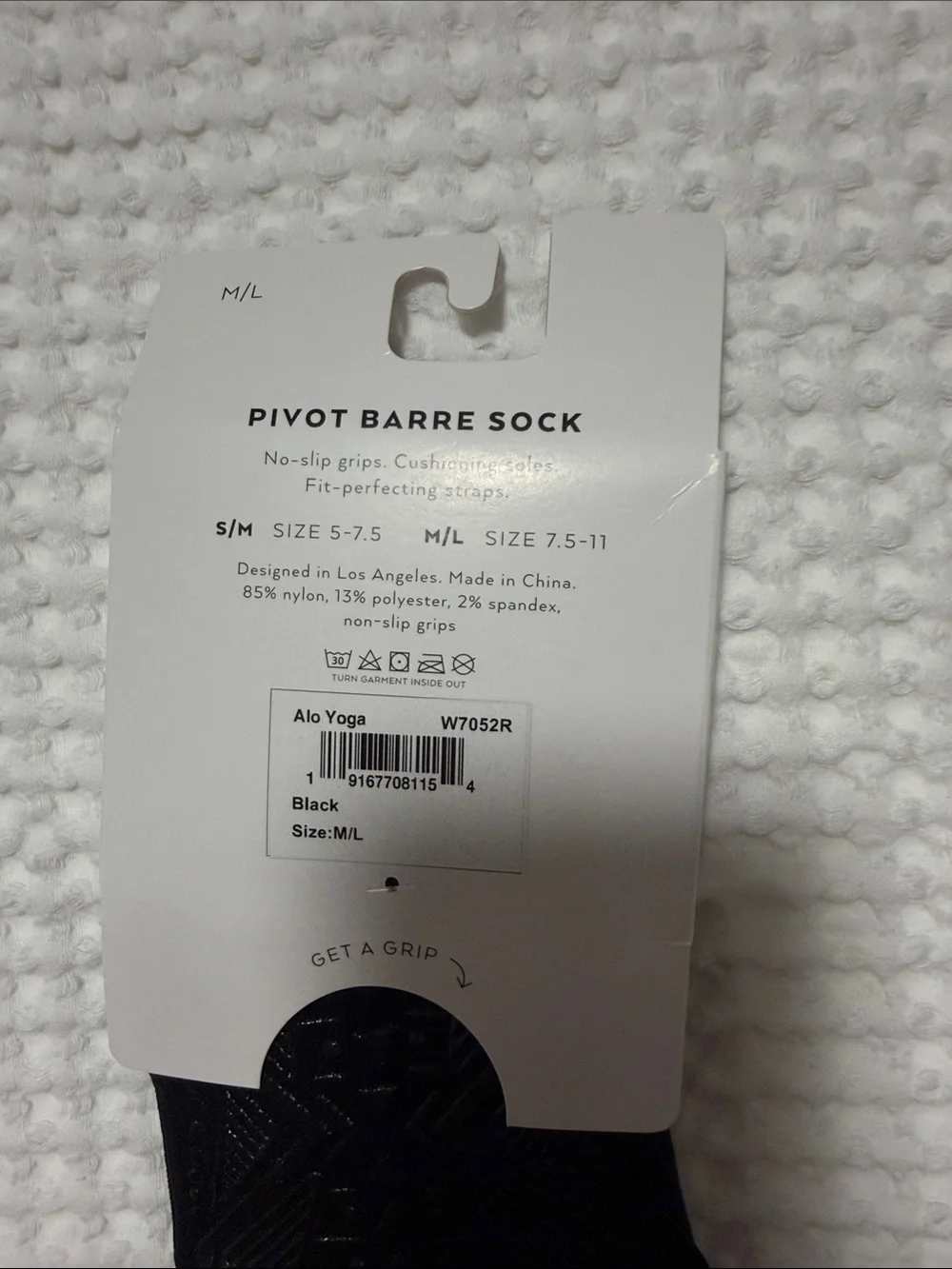 ALO Yoga Pivot Barre No-Show Sock - Black